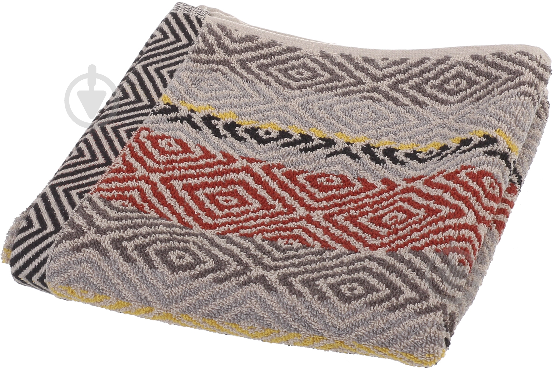 Полотенце Diamonds towels 50x100 см серый с рисунком - фото 1 Полотенце Diamonds towels 50x100 см серый с рисунком - фото 1