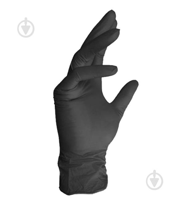 Рукавички медичні Doloni нітрилові D-FENDER 3810 неопудрені чорні р.L 100 шт./уп. - фото 2 Рукавички медичні Doloni нітрилові D-FENDER 3810 неопудрені чорні р.L 100 шт./уп. - фото 2