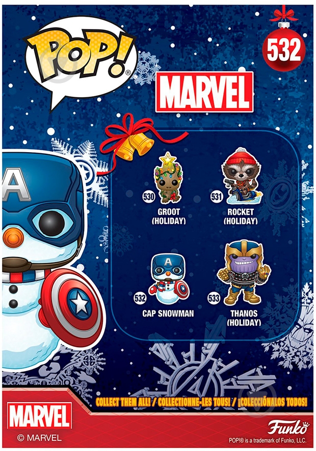 Фигурка Funko POP! Bobble Marvel - Capt America (FUN2503) - фото 3 Фигурка Funko POP! Bobble Marvel - Capt America (FUN2503) - фото 3