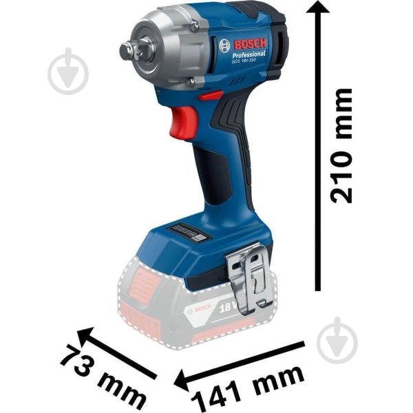 Гайковерт акумуляторний Bosch Professional GDS 18V-350 350 Нм 06019M5021 - фото 7 Гайковерт акумуляторний Bosch Professional GDS 18V-350 350 Нм 06019M5021 - фото 7