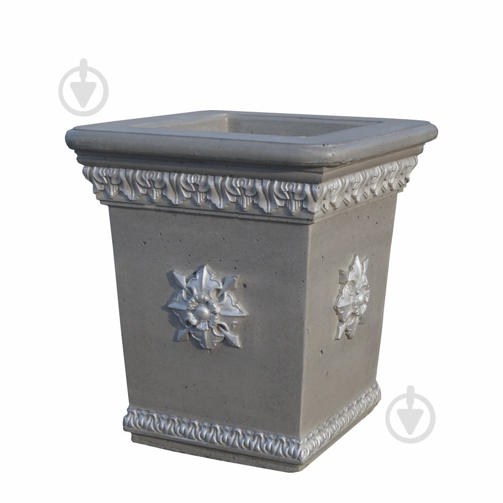 Клумба Kvadro concrete 37х38 см - фото 1