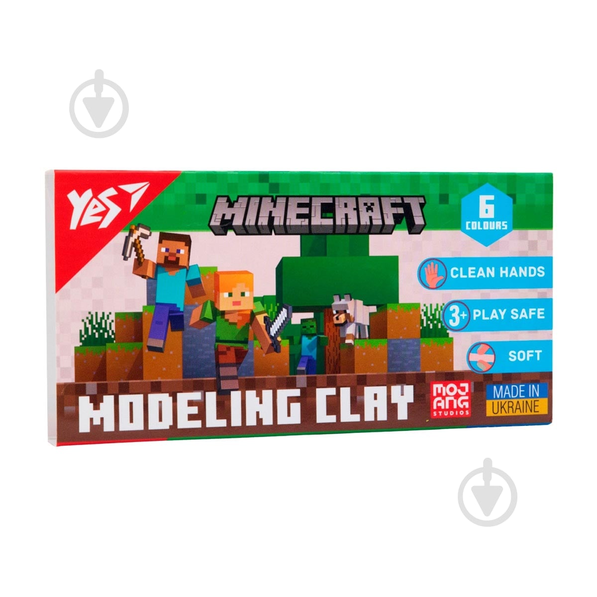Пластилин Minecraft 6 цветов 540650 YES - фото 1 Пластилин Minecraft 6 цветов 540650 YES - фото 1