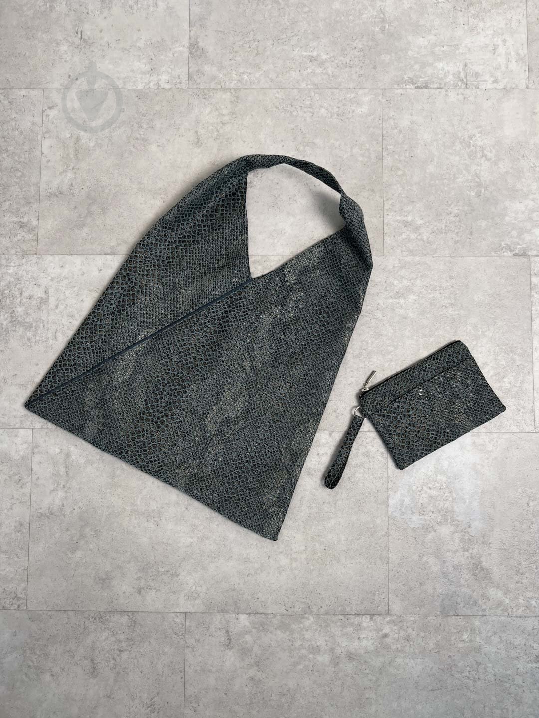 Косметичка ART KNIT PYTHON бирюзовая - фото 3