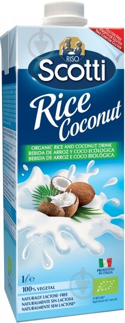 Молоко растительное органическое Riso Scotti с кокосом 1 л 8001860251085 - фото 1