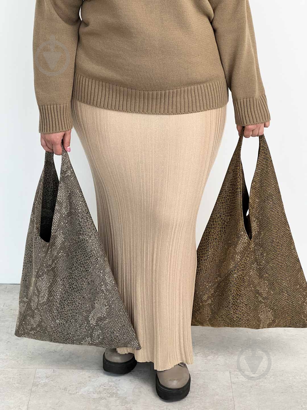 Сумка-шопер PYTHON коричневий (travel bag) ART KNIT - фото 4