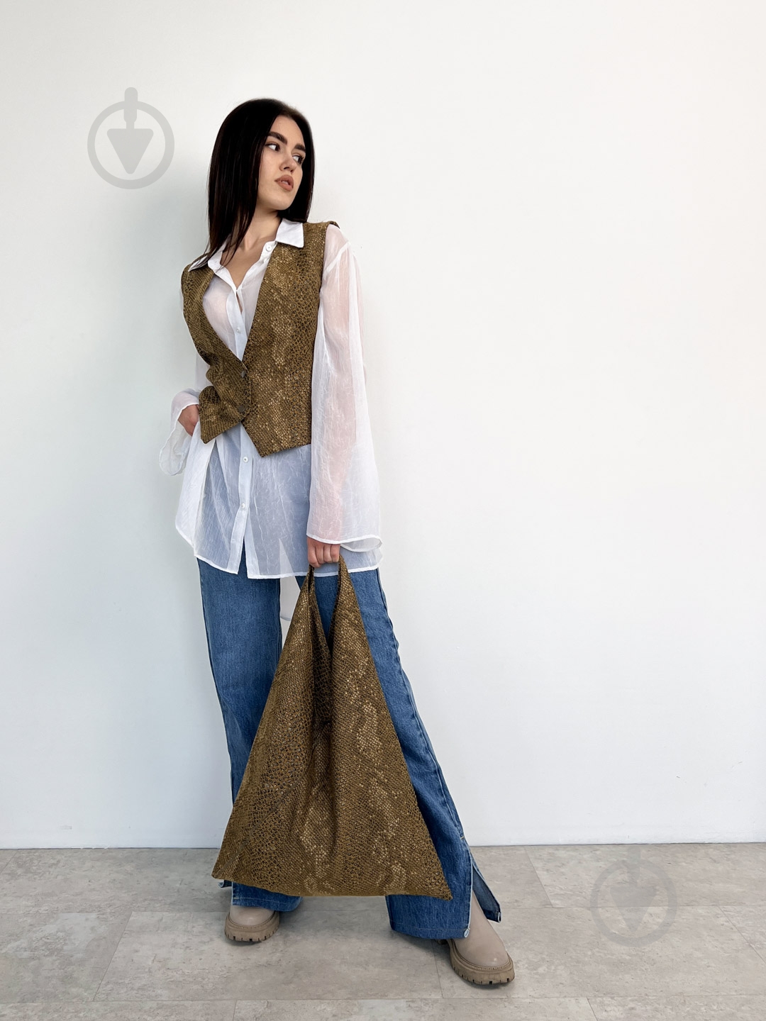 Сумка-шоппер Шопер PYTHON рыжий (travel bag) ART KNIT - фото 2 Сумка-шоппер Шопер PYTHON рыжий (travel bag) ART KNIT - фото 2