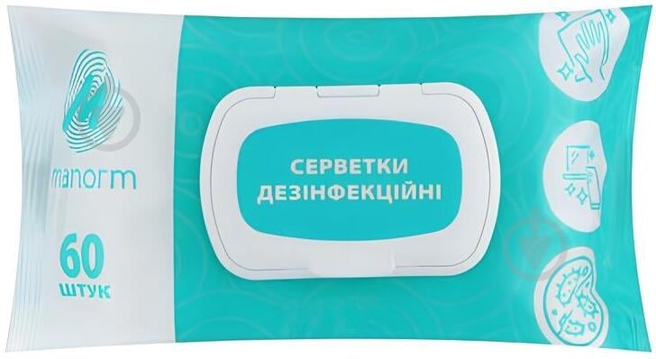 Влажные салфетки Manorm дезинфекционные НОР-Експрес в ассортименте 60 шт. - фото 3
