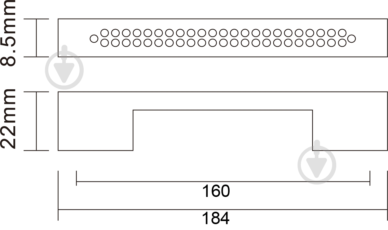 Мебельная ручка скоба DC DL-705/160 G2 160 мм хром - фото 2