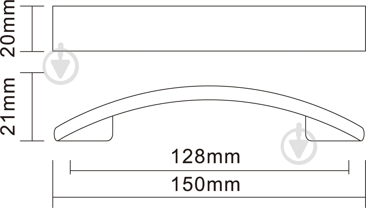 Мебельная ручка скоба DC DN 54/128 G5 128 мм матовый никель - фото 2
