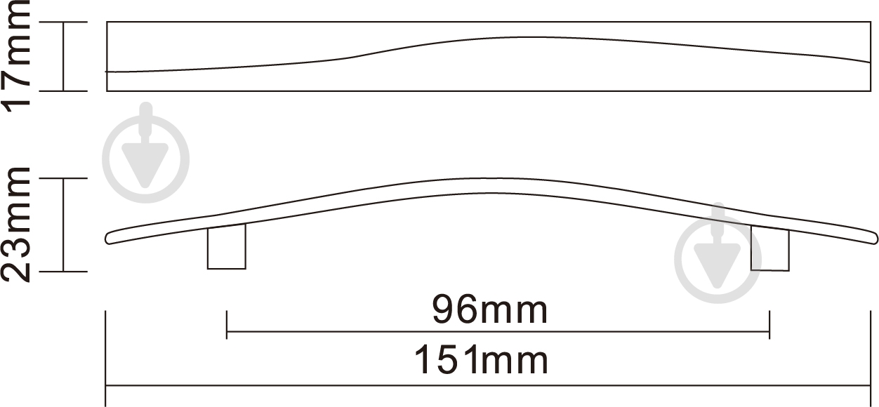 Мебельная ручка скоба DC DN 81/96 G5 96 мм матовый никель - фото 2