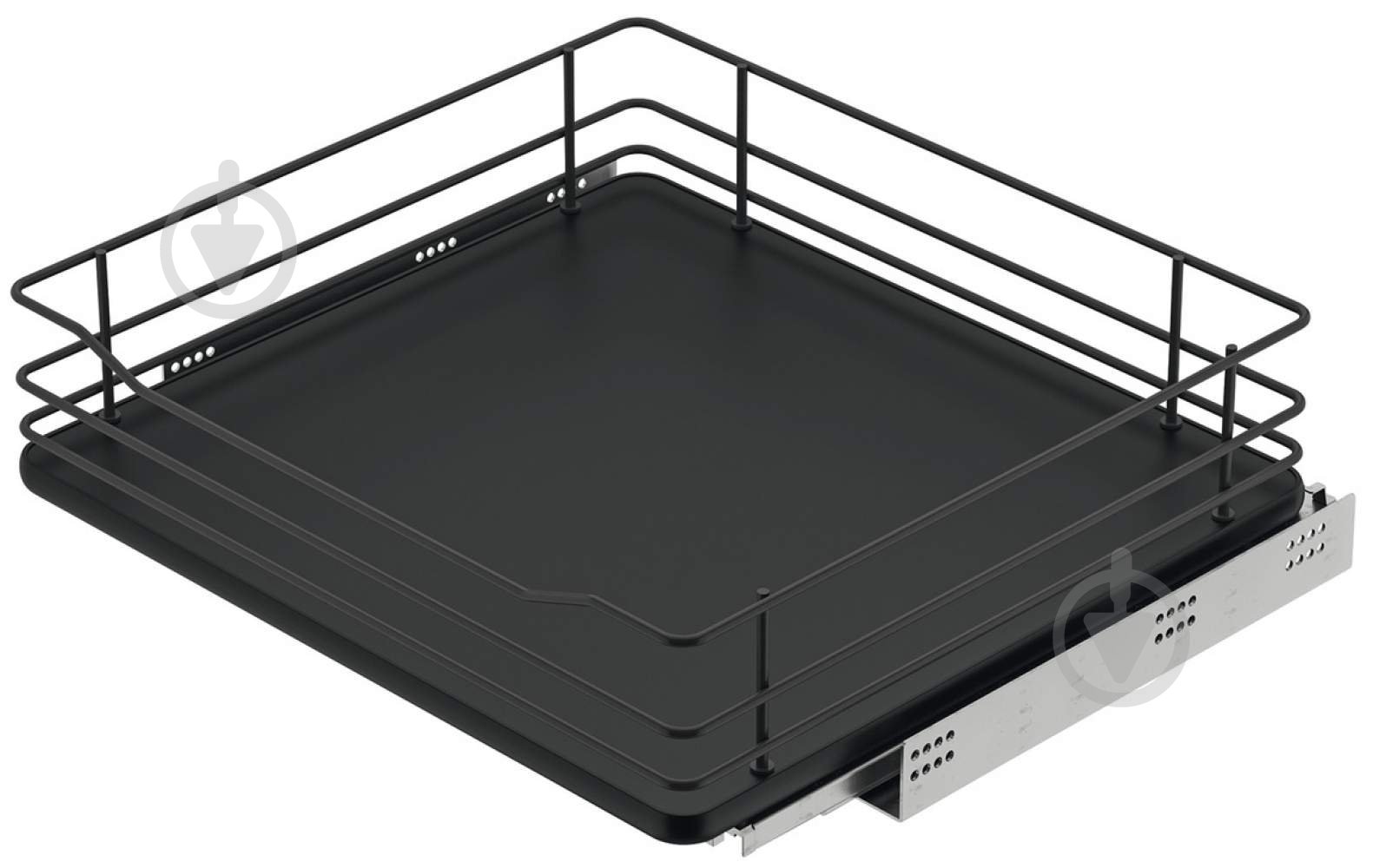 Корзина выкатная Hafele с доводчиком полного выдвижения 549.06.317 антрацит - фото 1