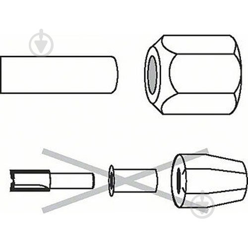 Патрон цанговый 6 мм Bosch 2608570103 - фото 3