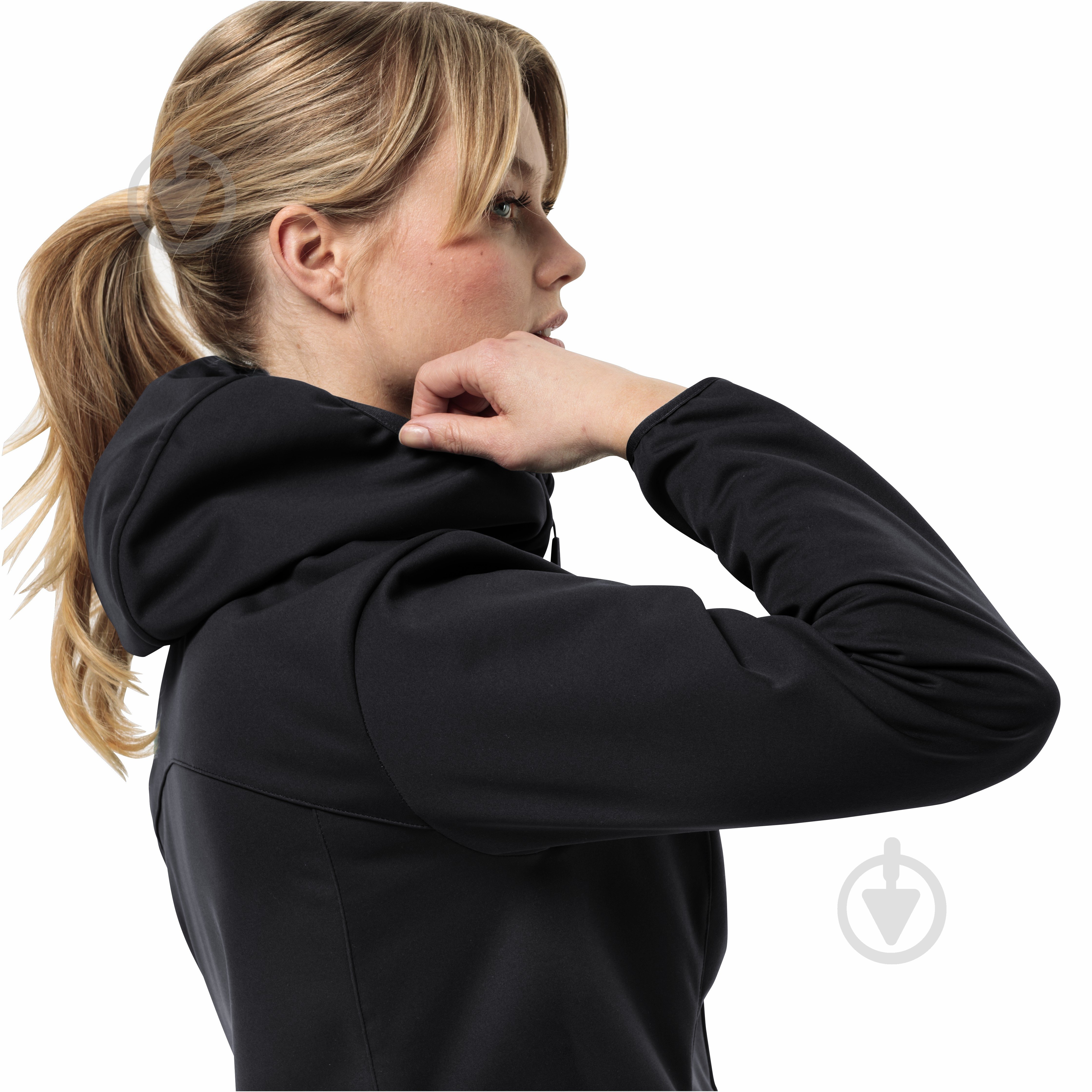 Кофта Jack Wolfskin Windhain Hoody W 1307481_6000 р.XS чорний - фото 4 Кофта Jack Wolfskin Windhain Hoody W 1307481_6000 р.XS чорний - фото 4
