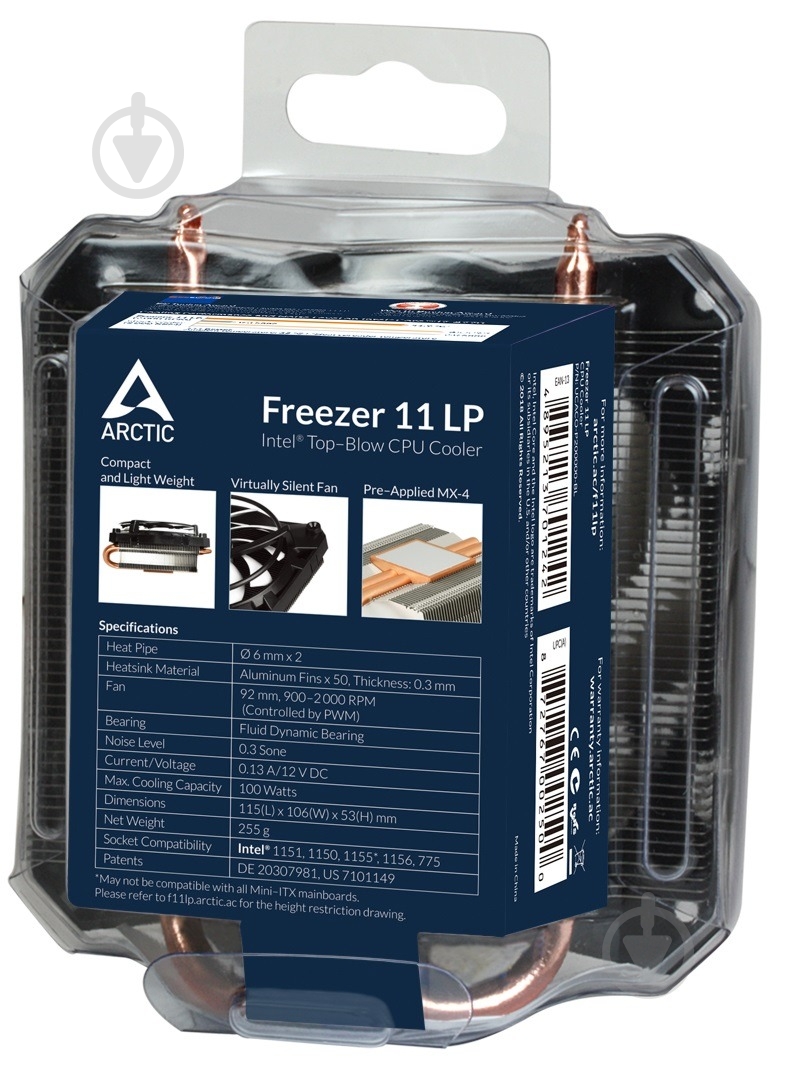 Процессорный кулер Arctic Freezer 11 LP Black (UCACO-P200000-BL) - фото 9