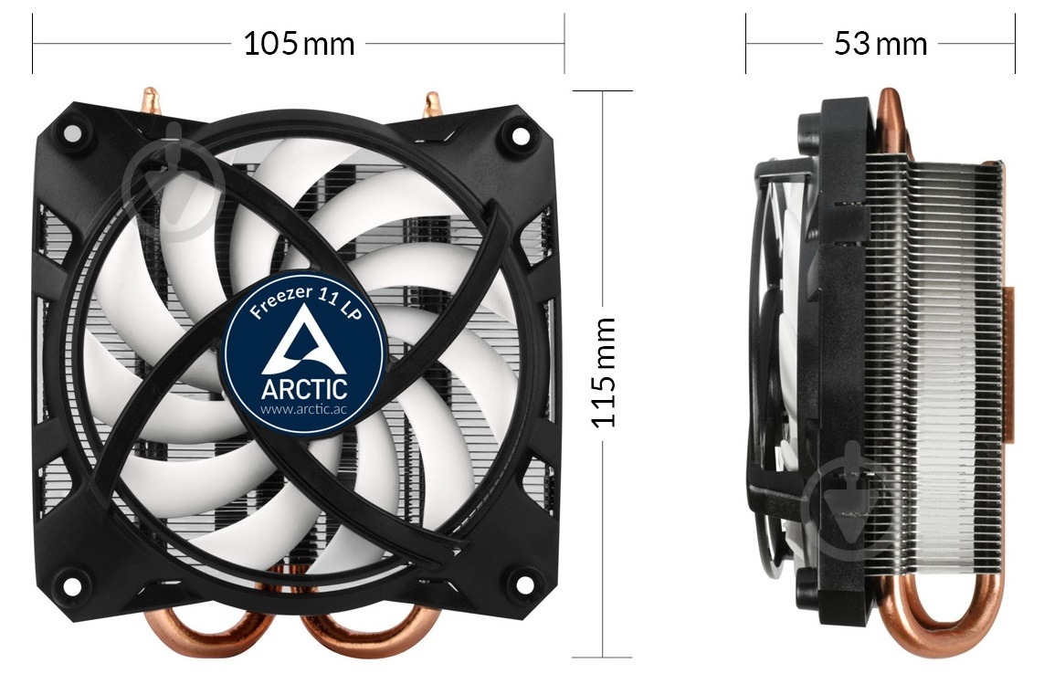 Процессорный кулер Arctic Freezer 11 LP Black (UCACO-P200000-BL) - фото 3