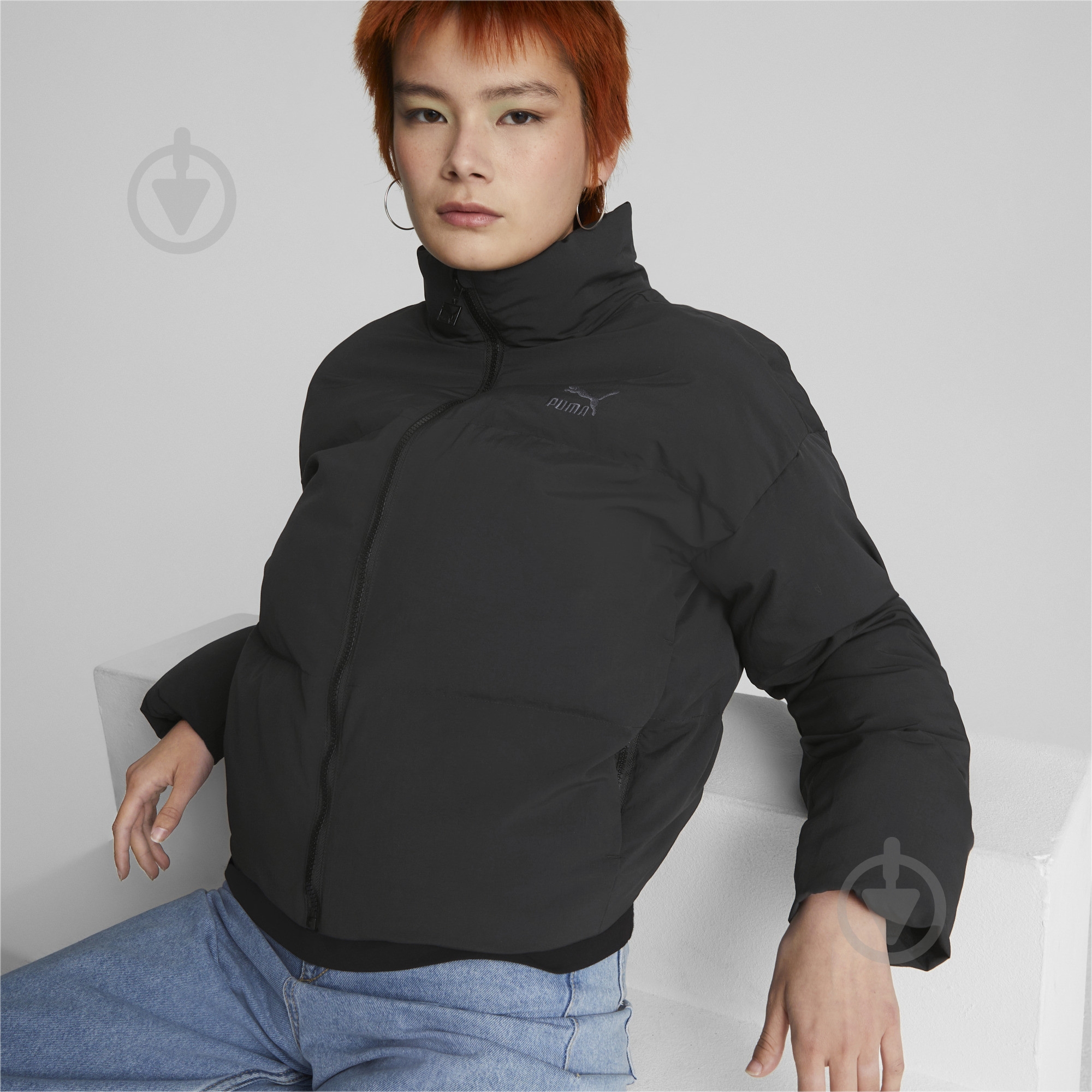 Куртка жіноча демісезонна Puma CLASSICS OVERSIZED SHORT POLYBALL PUFFER 53557401 р.M чорна - фото 2 Куртка жіноча демісезонна Puma CLASSICS OVERSIZED SHORT POLYBALL PUFFER 53557401 р.M чорна - фото 2