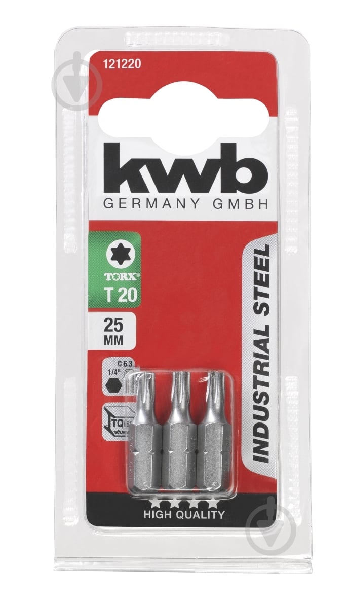 Бита KWB T20 3 шт. 121220 - фото 1 Бита KWB T20 3 шт. 121220 - фото 1