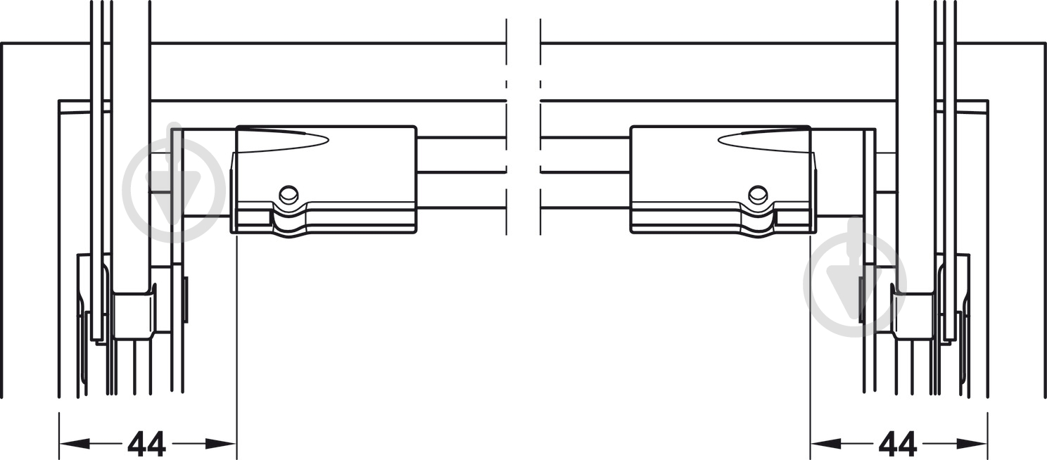 Штанга поперечная Hafele для Free Up, Swing 474 мм газовый с доводчиком - фото 2