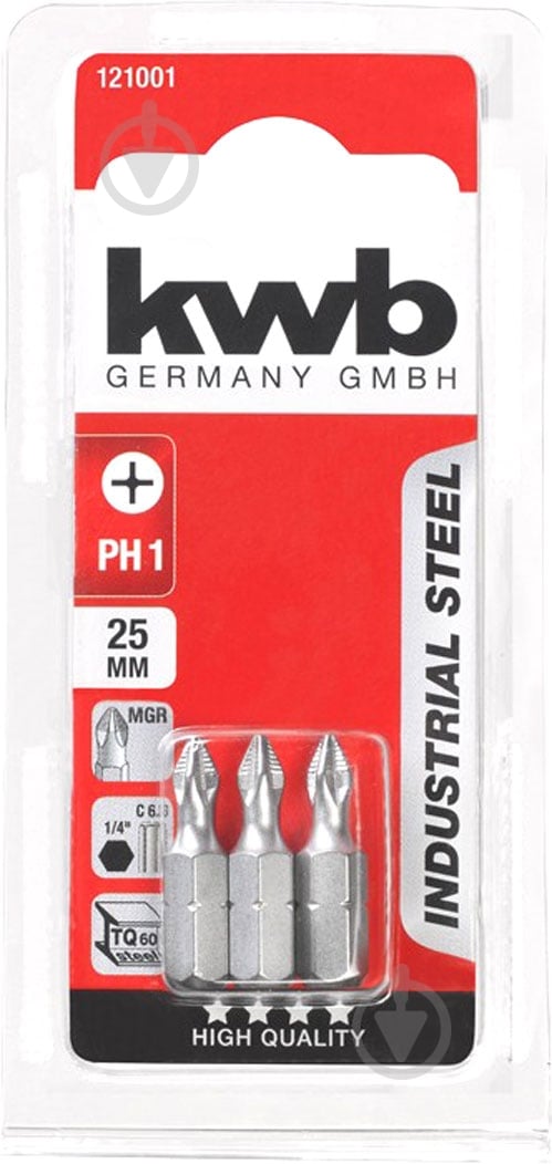 Бита KWB 3 шт. 121001 - фото 1