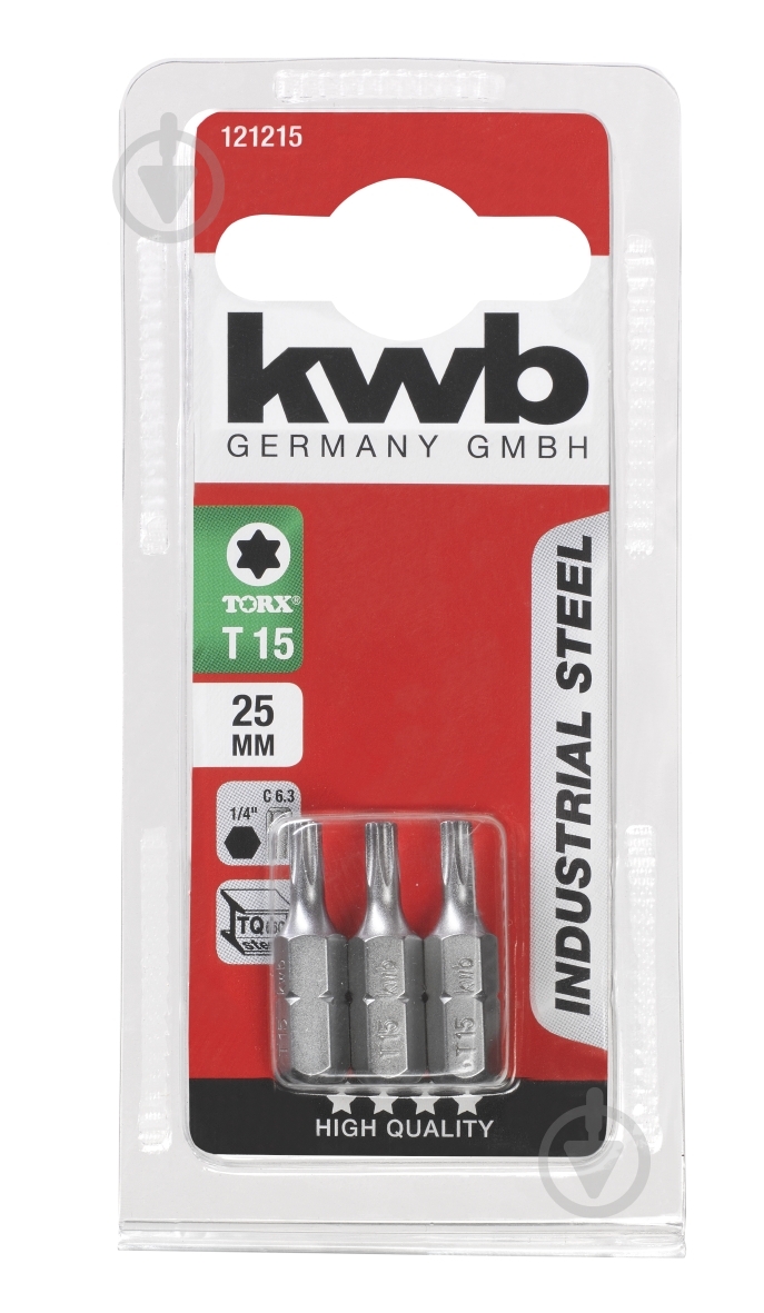 Бита KWB T15 3 шт. 121215 - фото 2