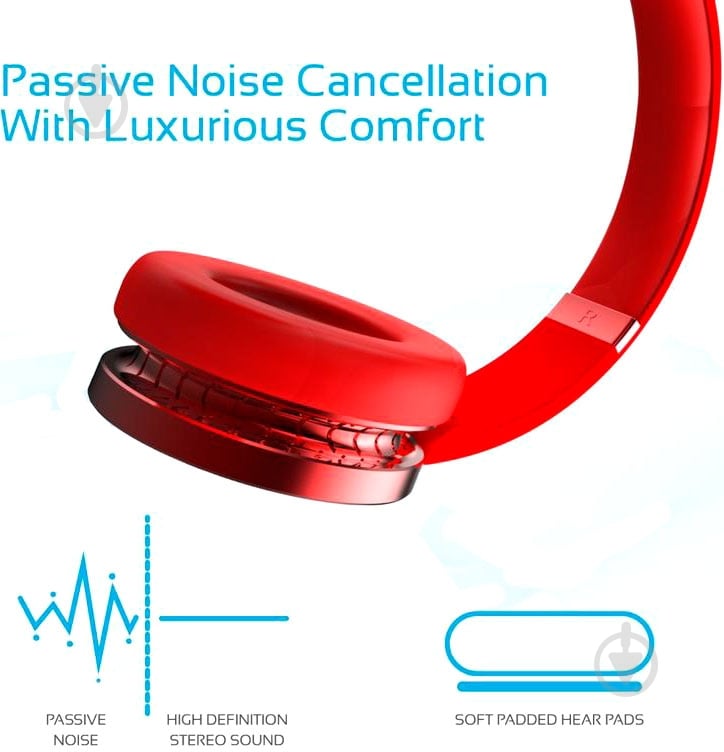 Наушники Promate Waves red - фото 6