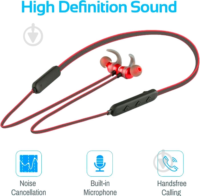 Навушники Promate red Spicy-1 - фото 3