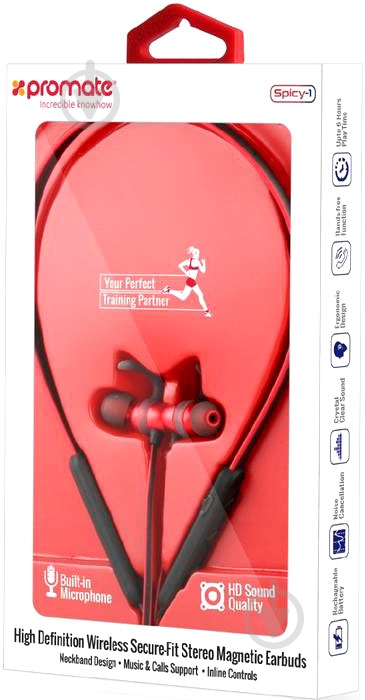 Навушники Promate red Spicy-1 - фото 7