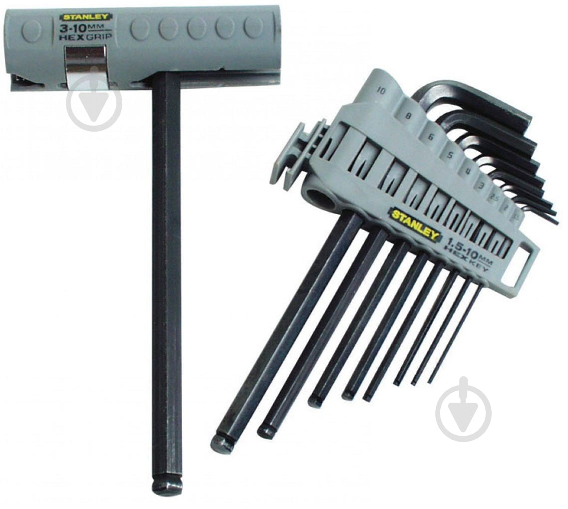 Набір ключів шестигранних Stanley Hex Grip 9 шт 0-89-904 - фото 1 Набір ключів шестигранних Stanley Hex Grip 9 шт 0-89-904 - фото 1