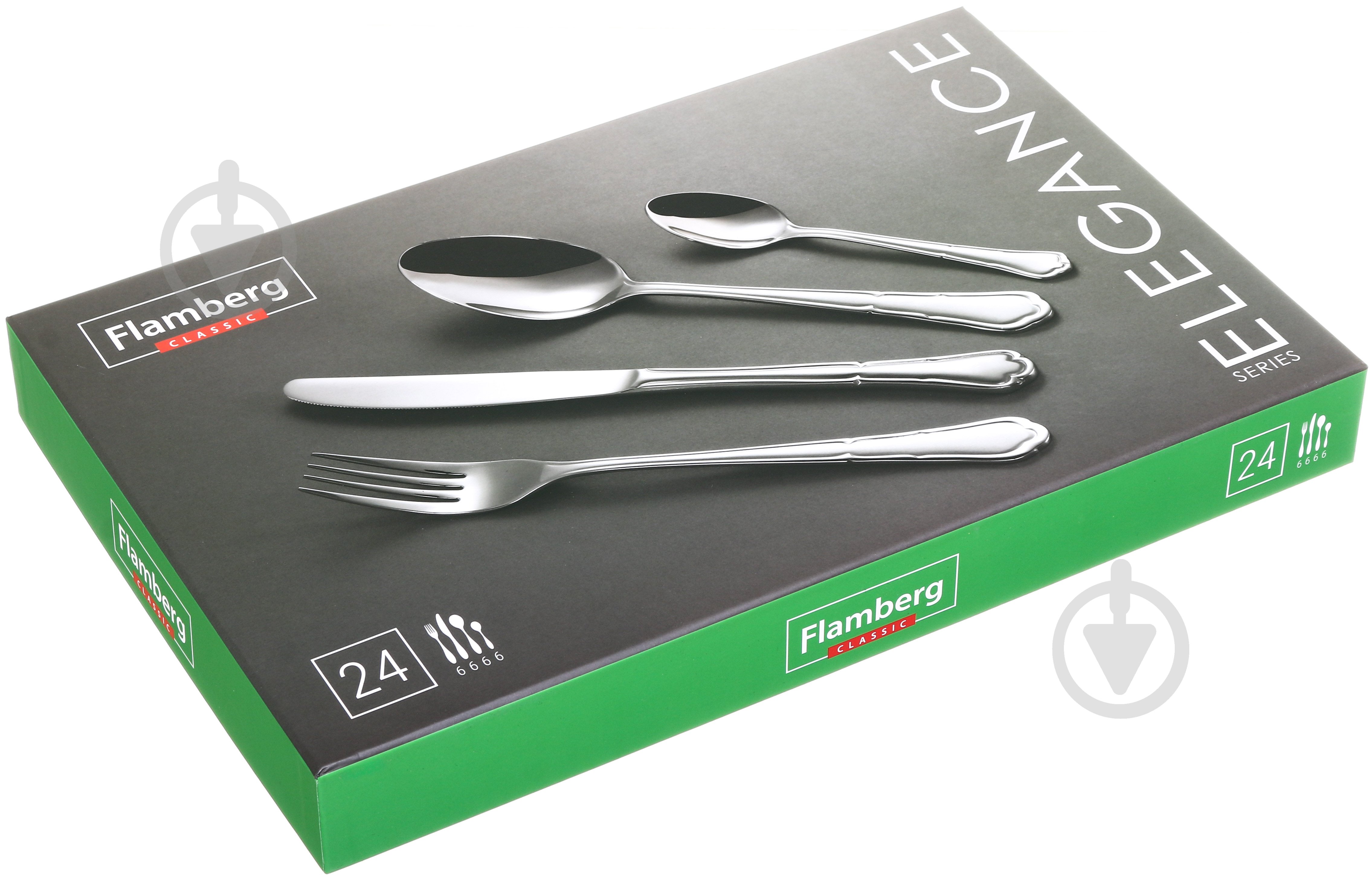Набор столовых приборов Flamberg Elegance на 6 персон 24 предмета - фото 8 Набор столовых приборов Flamberg Elegance на 6 персон 24 предмета - фото 8