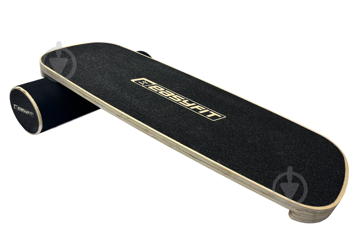 Балансировочная платформа EasyFit с валиком черный EF-0552 - фото 1