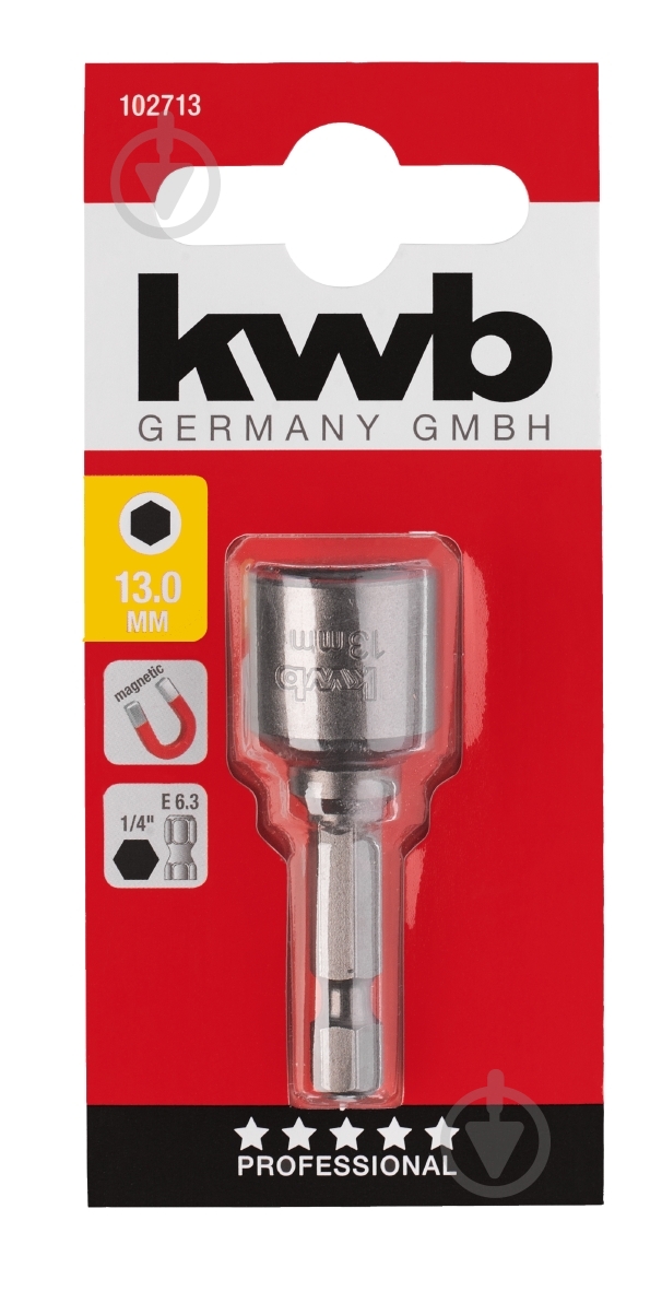 Бита KWB HEX 13x50 мм 1 шт. 102713 - фото 1 Бита KWB HEX 13x50 мм 1 шт. 102713 - фото 1
