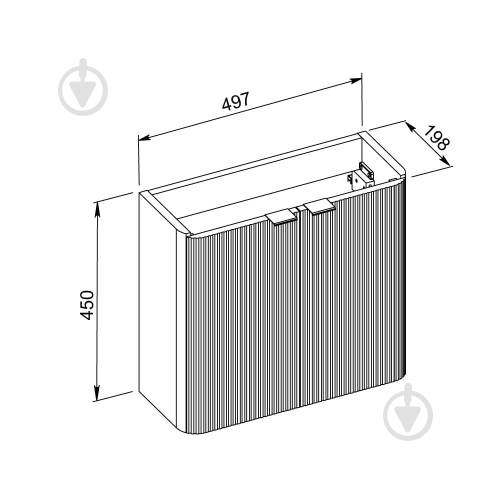 Тумба подвесная Aqua Rodos FROST MINI (WHITE-MATT-PVC) с умывальником BAR MINI L 50 см - фото 4 Тумба подвесная Aqua Rodos FROST MINI (WHITE-MATT-PVC) с умывальником BAR MINI L 50 см - фото 4