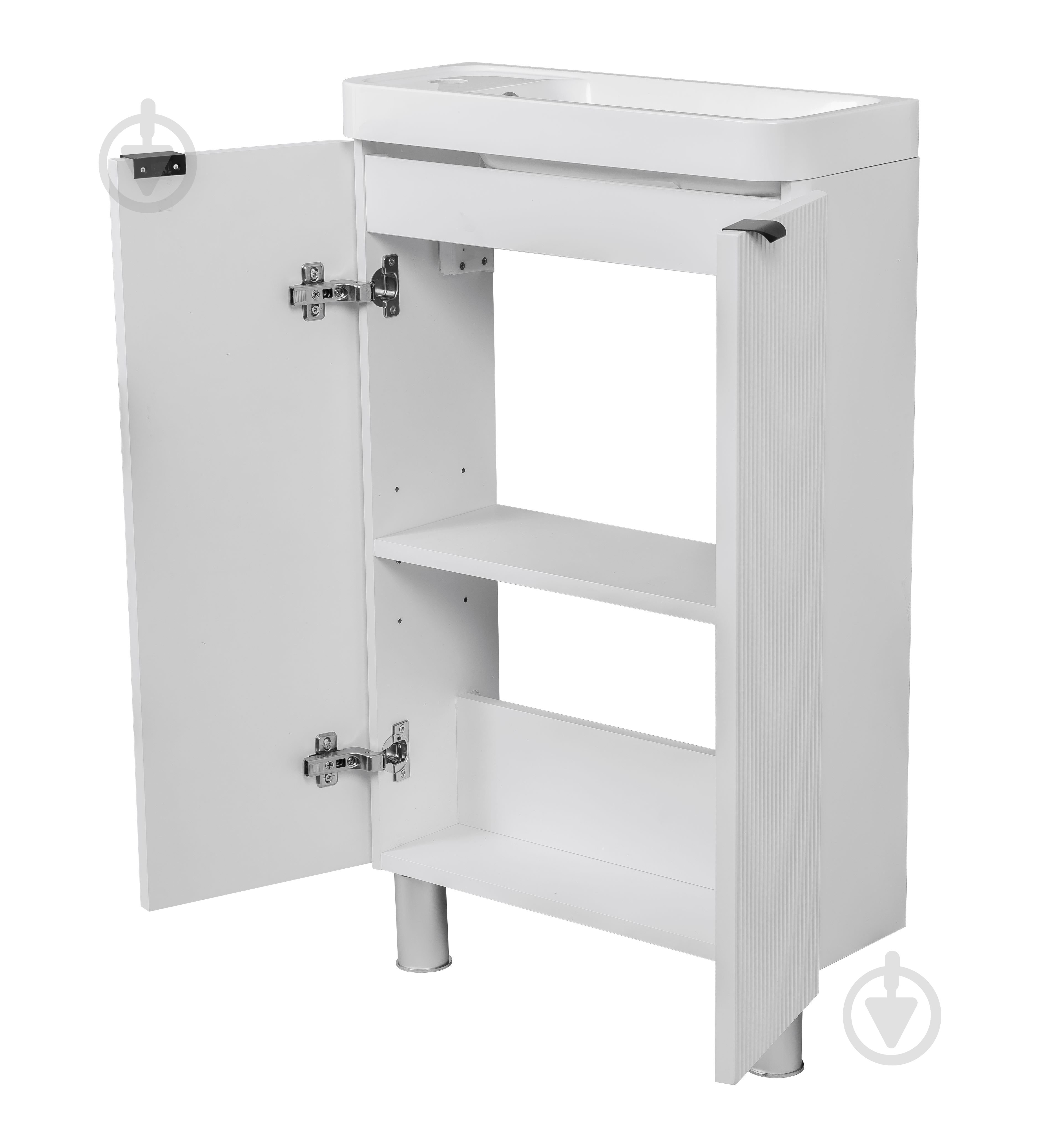Тумба напольная Aqua Rodos FROST MINI (WHITE-MATT-PVC) с умывальником BAR MINI L 50 см - фото 2 Тумба напольная Aqua Rodos FROST MINI (WHITE-MATT-PVC) с умывальником BAR MINI L 50 см - фото 2