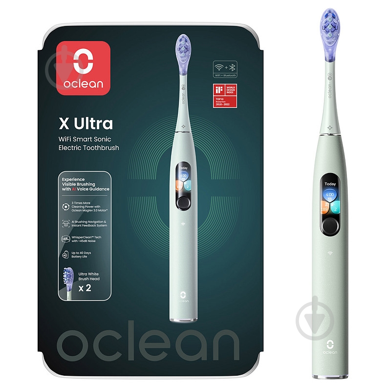 Зубная щетка Oclean X Ultra Green (6970810556025) - фото 1 Зубная щетка Oclean X Ultra Green (6970810556025) - фото 1