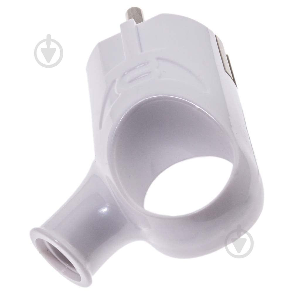 Вилка кабельна кутова Quantum QM-9P16 із заземленням 220В 16А IP20 ABS-пластик білий - фото 4