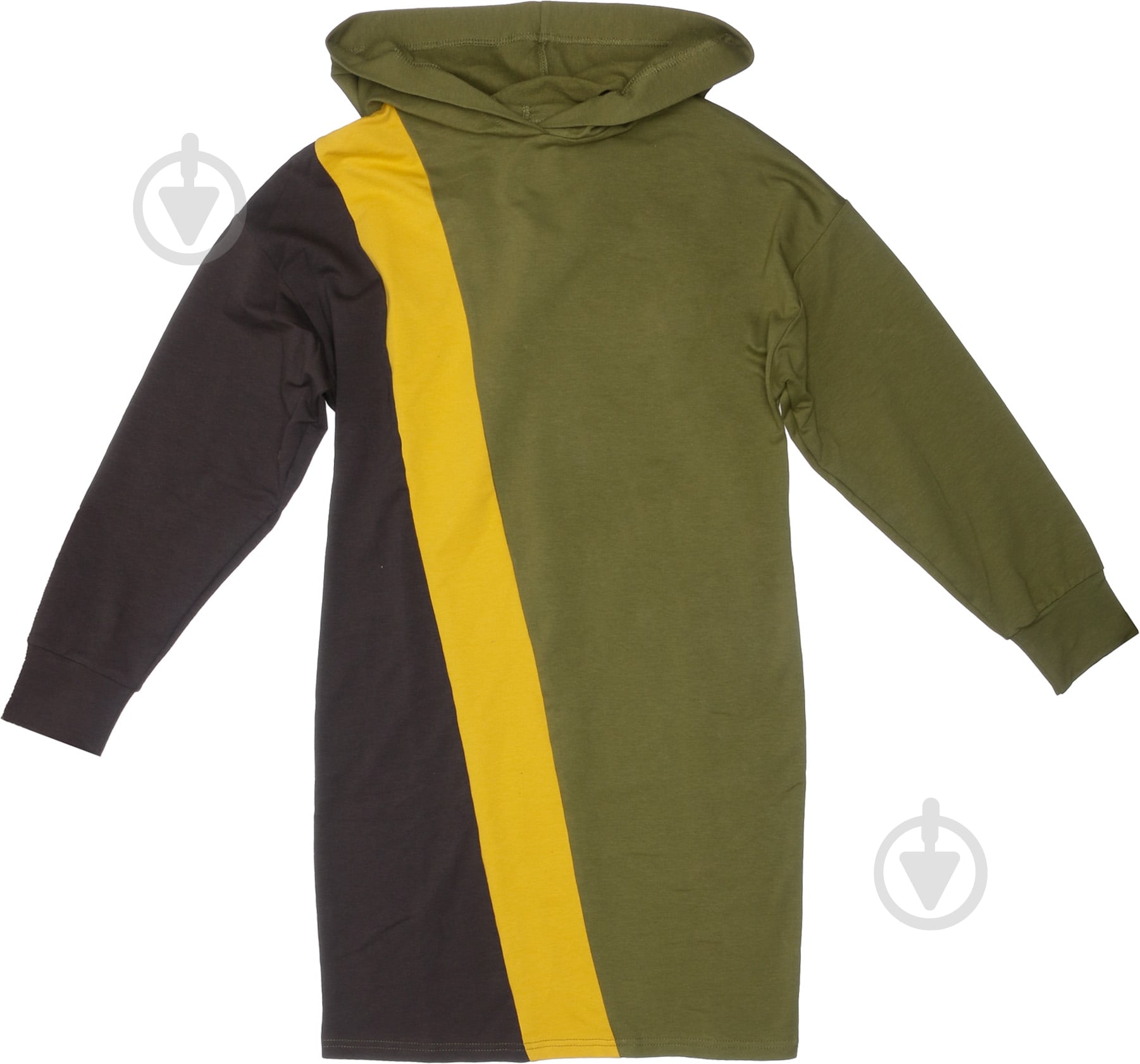 Платье домашнее женское Flis clothes Диагональ р. S хаки - фото 3