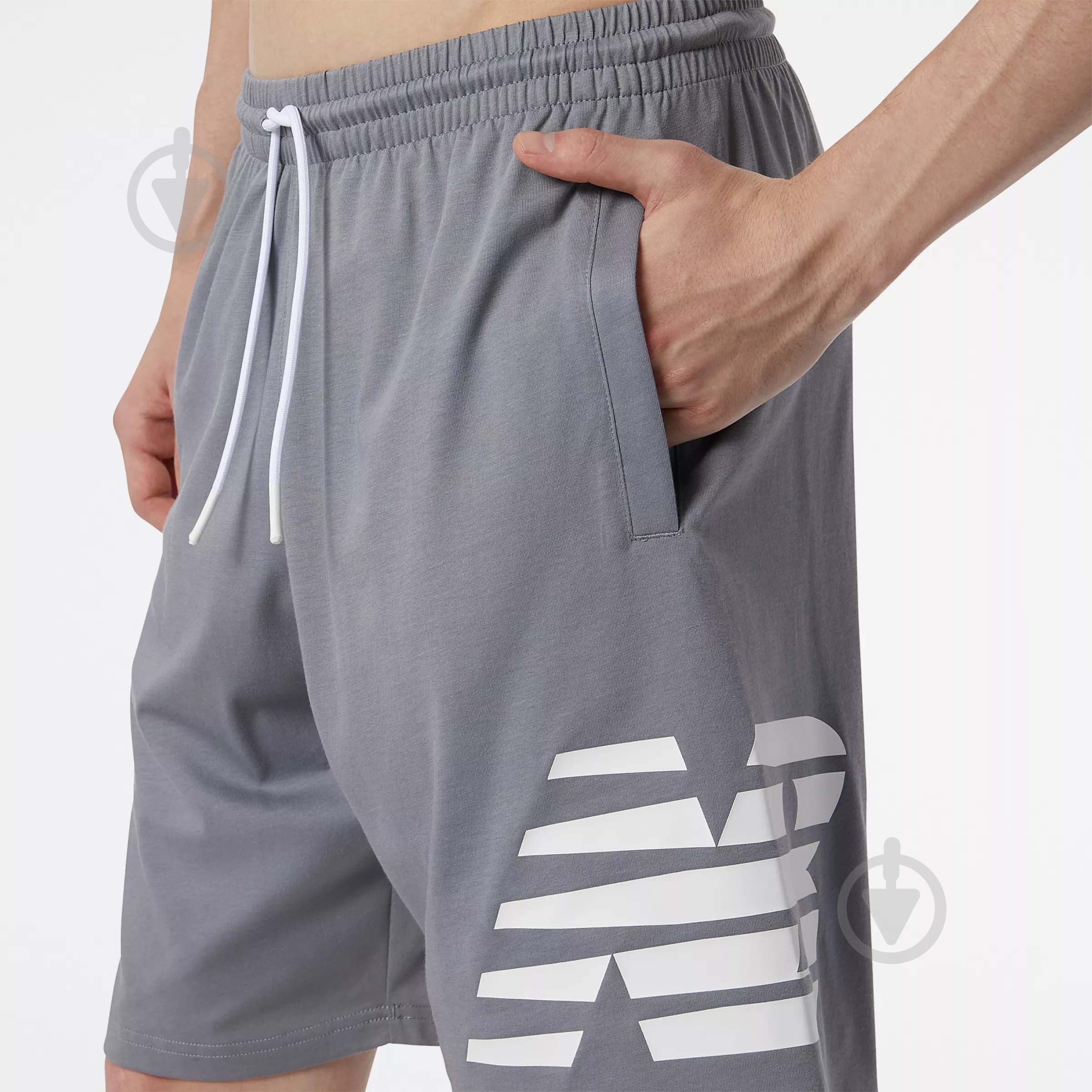 Шорты New Balance HEATHERTECH KNIT MS21073GNM р. L серый - фото 4
