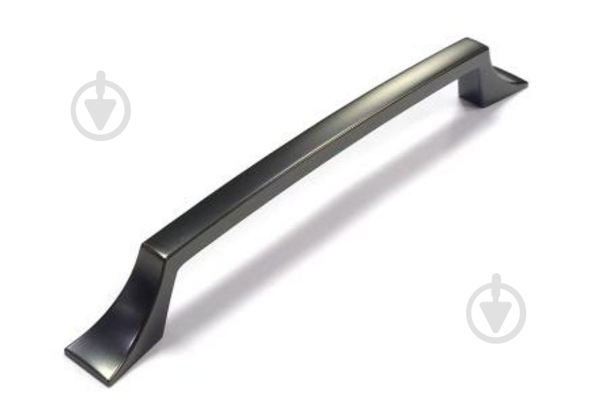 Мебельная ручка накладная DC DL 41/320 G22 320 мм темное серебро/ черный - фото 1