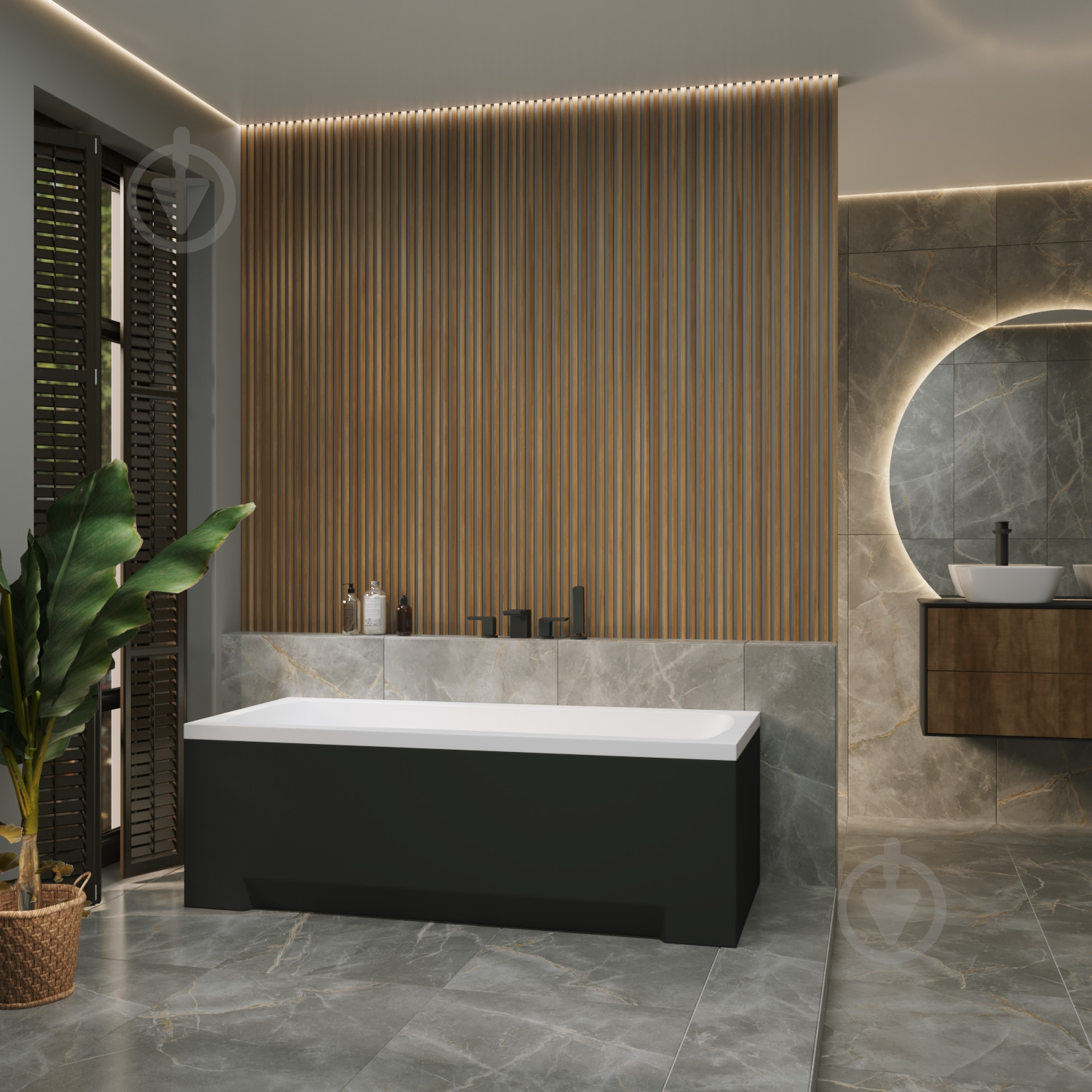 Ванна акриловая Helmken Luna 185359A8P0 159,5х70 см комплект 4 в 1 - фото 7