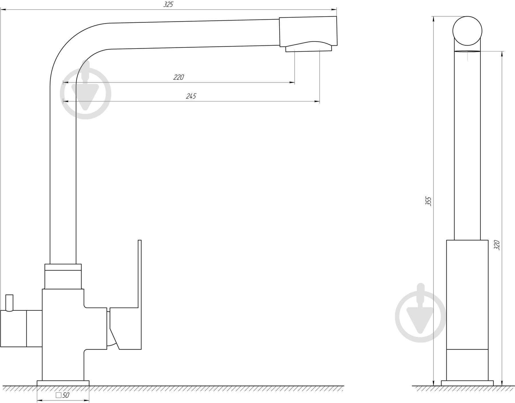 Смеситель для кухни Globus Lux SUS-0110-BB - фото 4