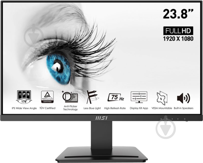 Монітор MSI PRO MP243 23,8" (PRO MP243) - фото 1 Монітор MSI PRO MP243 23,8" (PRO MP243) - фото 1