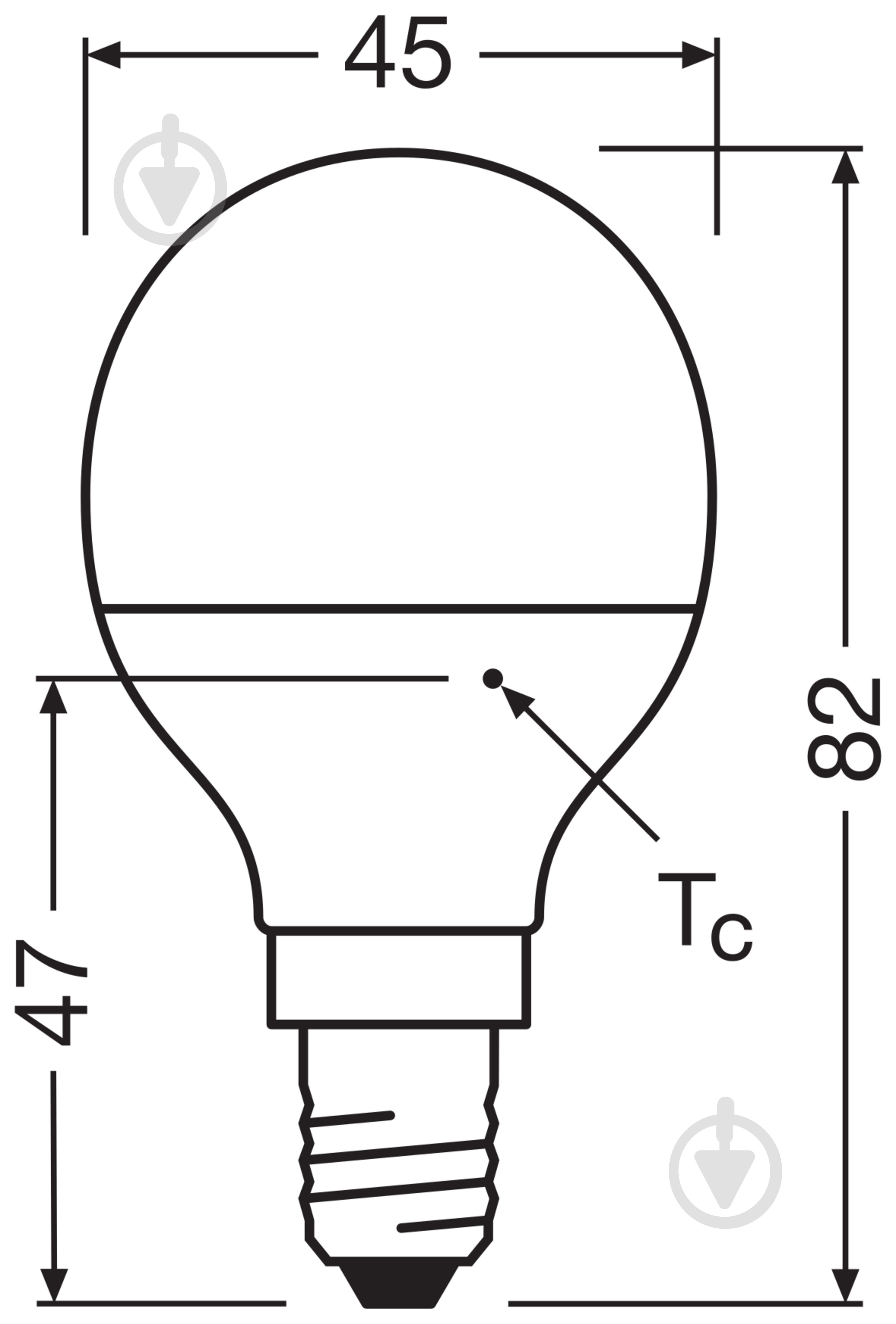 Лампа світлодіодна Ledvance VALUE 4,9 Вт P40 E14 220 В 3000 К - фото 4