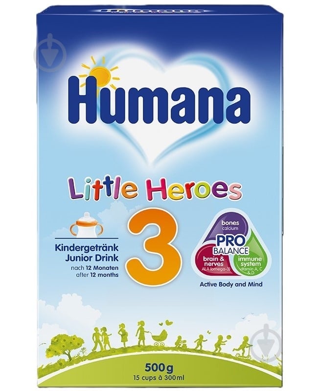 Сухая молочная смесь Humana Смесь сухая молочная Humana 3 Маленькие Горои 12м+, 500г - фото 1