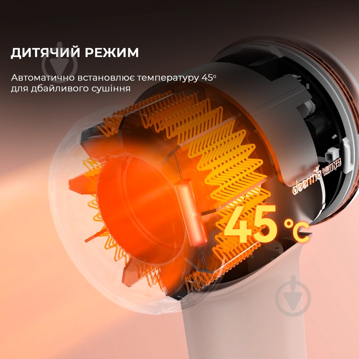 Фен Deerma DEM-CF50W(navy blue) - фото 4 Фен Deerma DEM-CF50W(navy blue) - фото 4