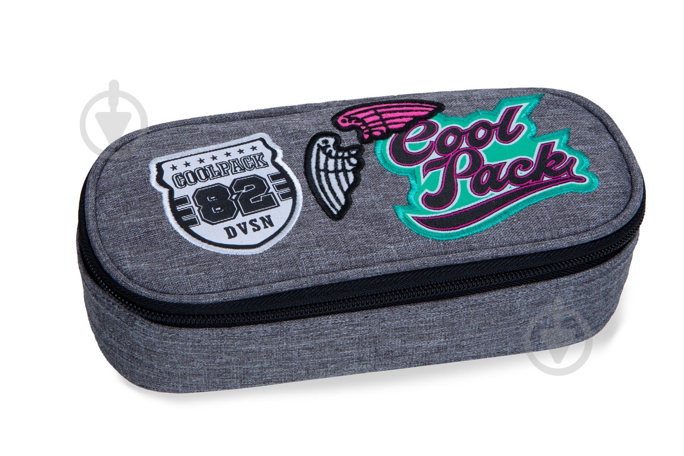 Пенал Campus Badges G B62058 CoolPack серый - фото 1