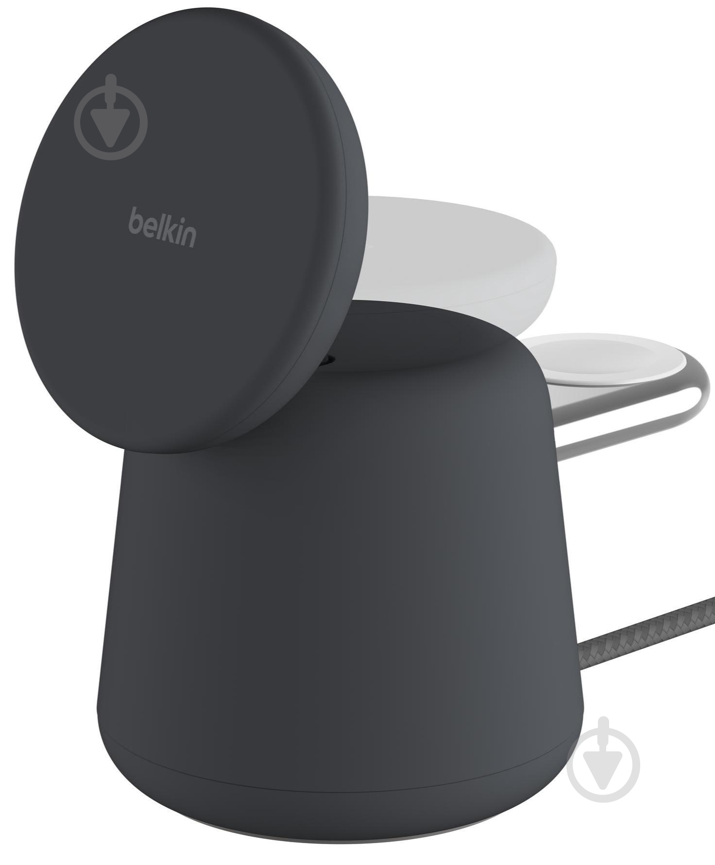 Беспроводное зарядное устройство Belkin 2в1 MagSafe iPhone/Watch/AirPods Charcoal Mass - фото 5 Беспроводное зарядное устройство Belkin 2в1 MagSafe iPhone/Watch/AirPods Charcoal Mass - фото 5