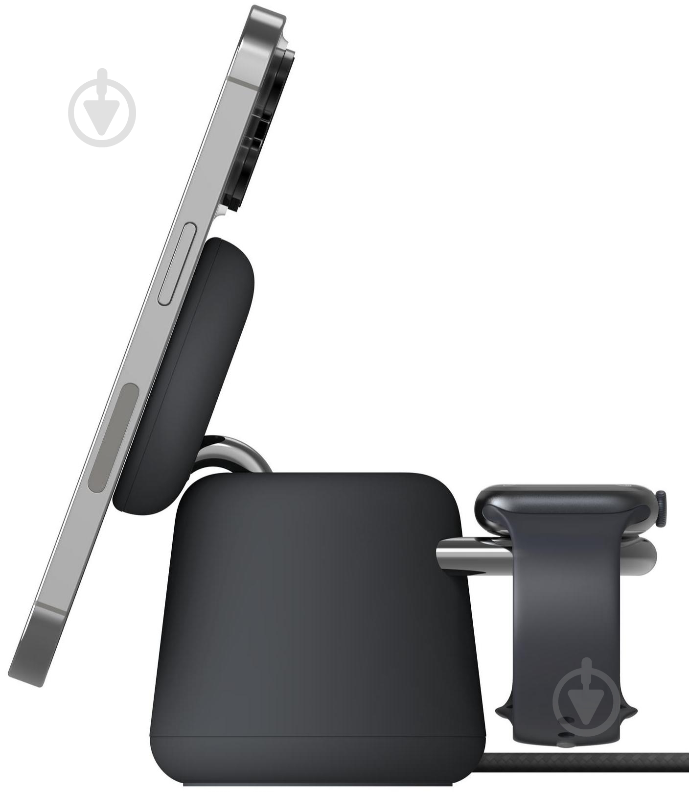 Беспроводное зарядное устройство Belkin 2в1 MagSafe iPhone/Watch/AirPods Charcoal Mass - фото 3 Беспроводное зарядное устройство Belkin 2в1 MagSafe iPhone/Watch/AirPods Charcoal Mass - фото 3