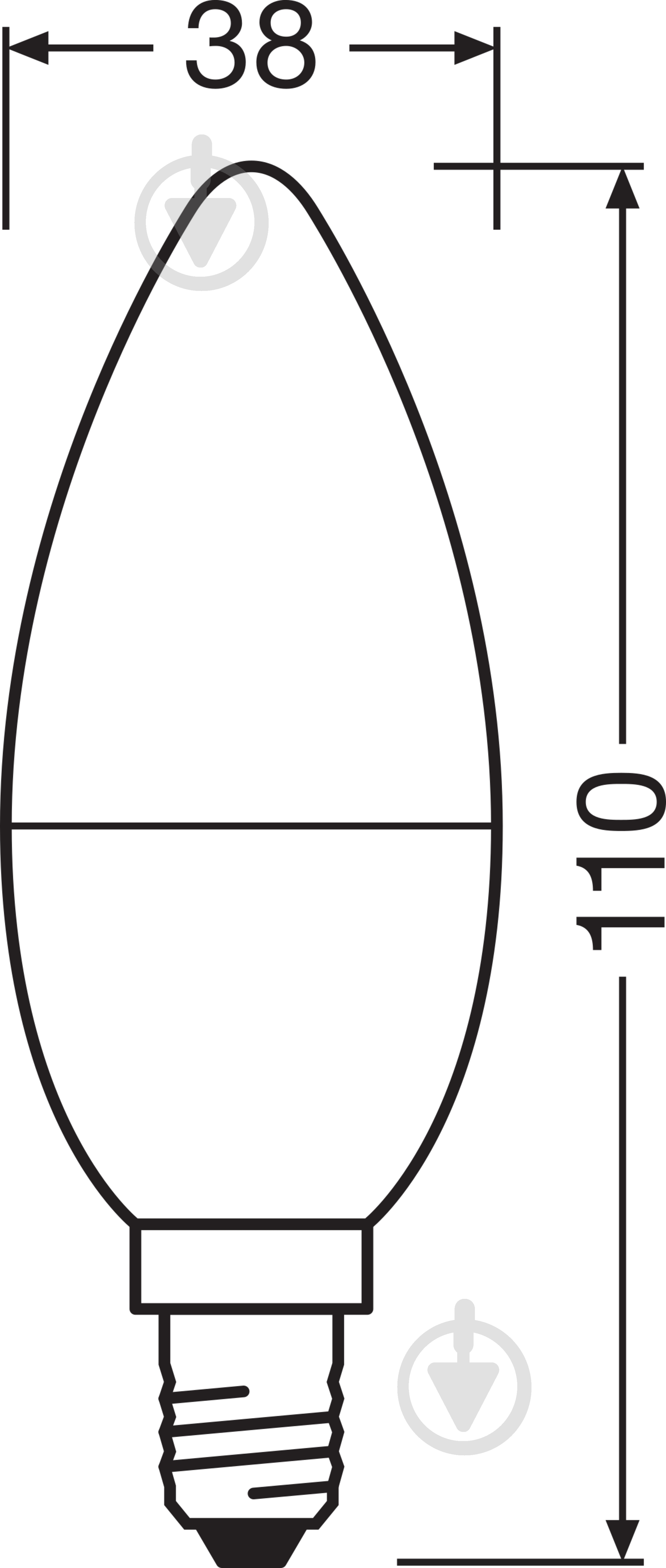 Лампа світлодіодна Ledvance VALUE 7,5 Вт B60 E14 220 В 6500 К - фото 4
