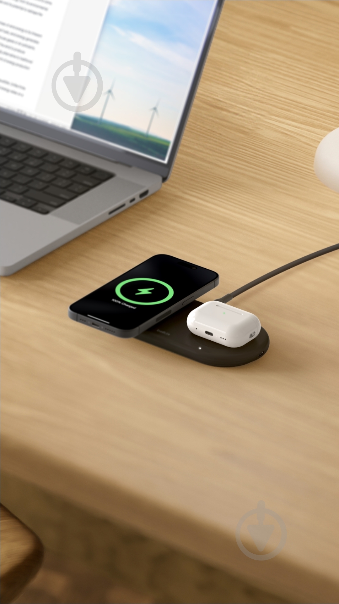 Беспроводное зарядное устройство Belkin 2в1 15Вт Pad Qi2 Black - фото 8 Беспроводное зарядное устройство Belkin 2в1 15Вт Pad Qi2 Black - фото 8