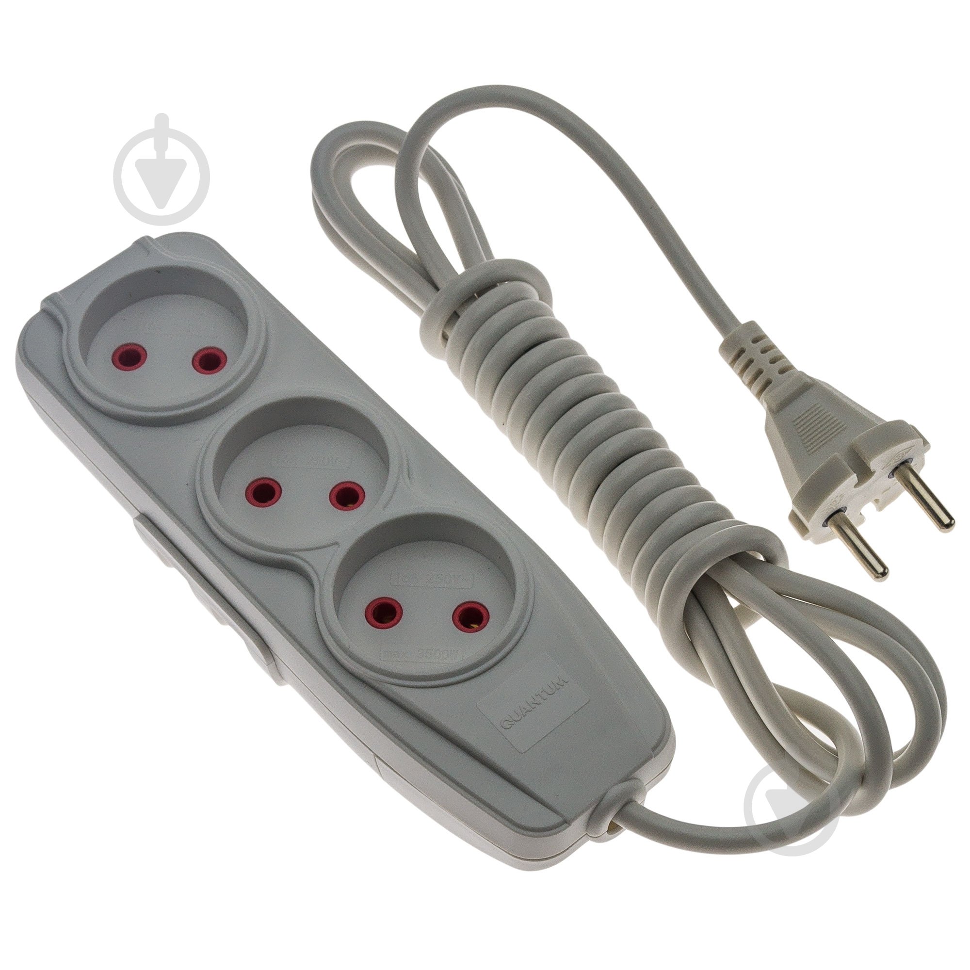 Удлинитель Quantum серия Bestline без заземления 3 гн. белый 5 м QM-KP-00305 - фото 1 Удлинитель Quantum серия Bestline без заземления 3 гн. белый 5 м QM-KP-00305 - фото 1